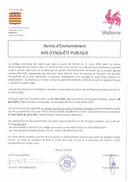 Avis d'enquête publique