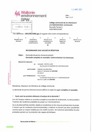 Décision étude d’incidences sur l’environnement 1/2