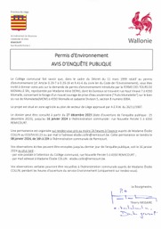 Avis d'enquête publique